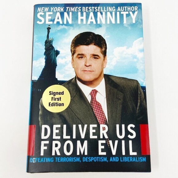 SEAN HANNITY Signed First Edition Deliver Us From Evil Hardback Book - Picture 2 of 9